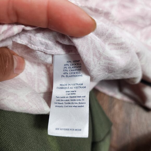 Faherty Breeze Shirt Mens Large Short Sleeve Button Hawaiian Floral Leaf Print - Picture 7 of 7